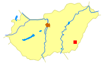 Lage von Békéscsaba in Ungarn