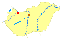 Lage von Györ in Ungarn