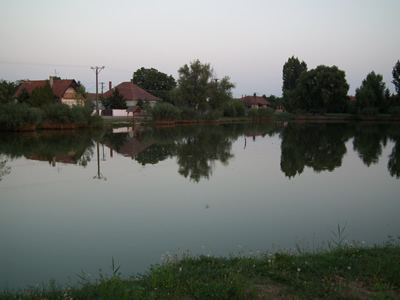 Gyulavári Angelteich, Abendstimmung