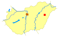 Lage von Hajdúszoboszló in Ungarn