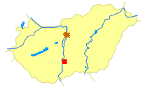 Lage von Kalocsa in Ungarn