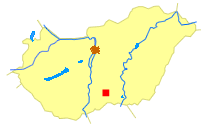 Lage von Kiskunhalas in Ungarn