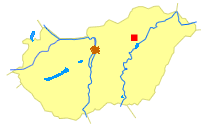 Lage von Mezökövesd in Ungarn