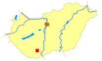 Lage von Pécsvárad in Ungarn