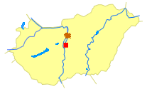 Lage von Ráckeve in Ungarn