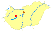 Lage von Veszprém in Ungarn